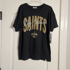'47 New Orleans Saints Women's T-shirt Black/Gold Size Medium